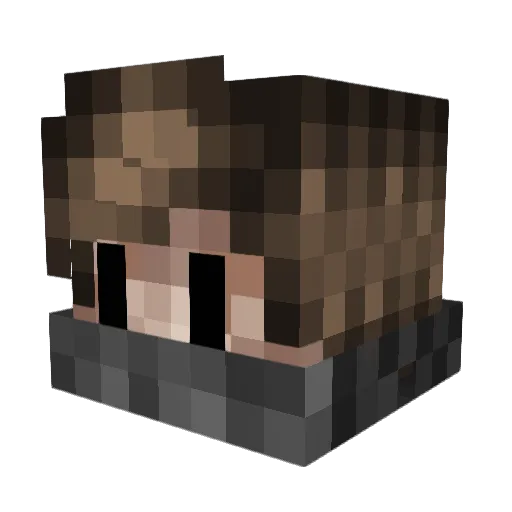 AKCCG Minecraft avatar head, 3D render