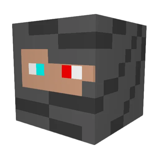 AKCreatorem Minecraft avatar head, 3D render