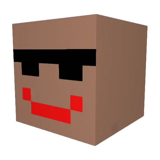 AKDOW_ Minecraft avatar head, 3D render