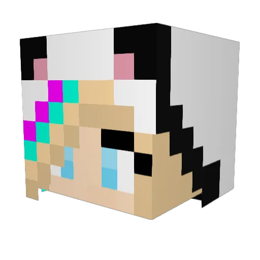 AKEM4 Minecraft avatar head, 3D render