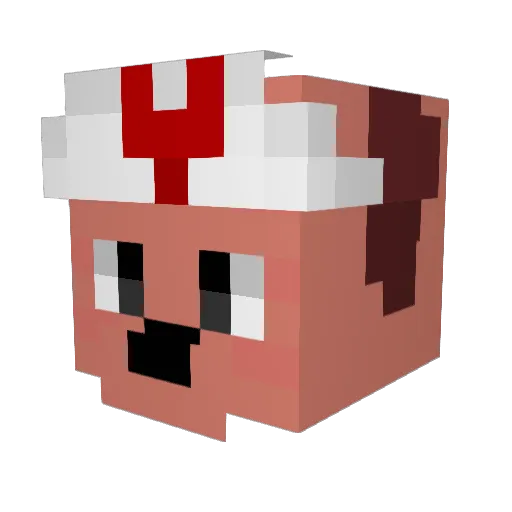 AKENTOV Minecraft avatar head, 3D render