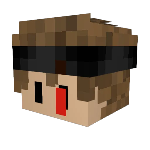 AKEman Minecraft avatar head, 3D render
