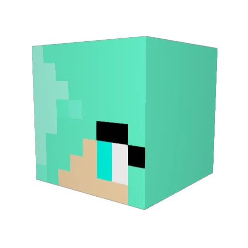 AKH01 Minecraft avatar head, 3D render
