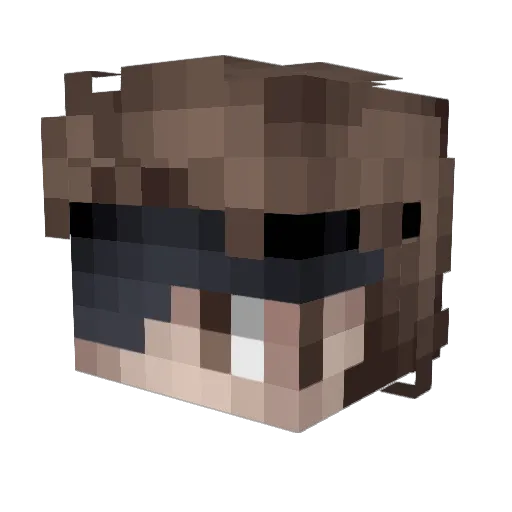 AKHx2 Minecraft avatar head, 3D render