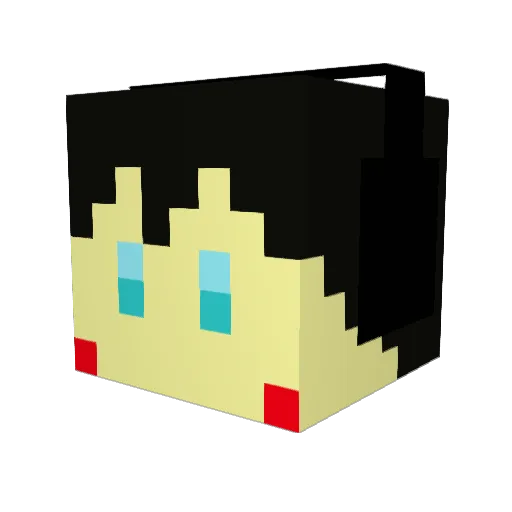 AKISUKESAN Minecraft avatar head, 3D render