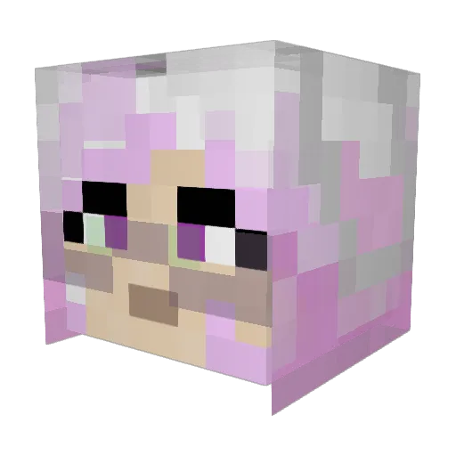 AKI_Lepus Minecraft avatar head, 3D render