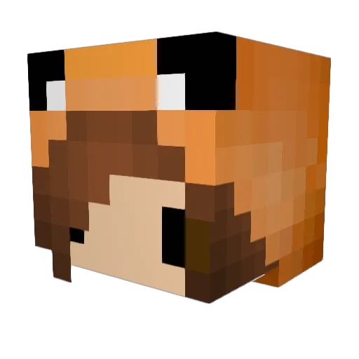 AKJadeFox Minecraft avatar head, 3D render