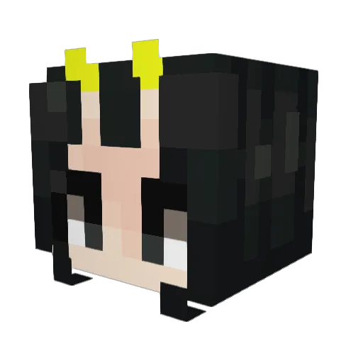 AKLLAMA Minecraft avatar head, 3D render