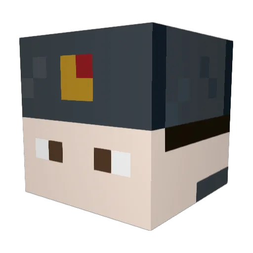 AKLad Minecraft avatar head, 3D render