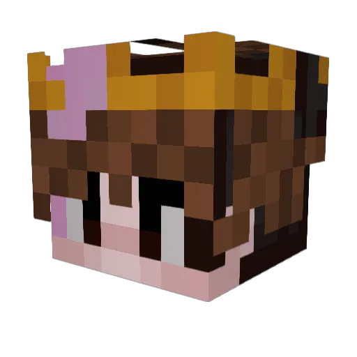 AKLouti Minecraft avatar head, 3D render