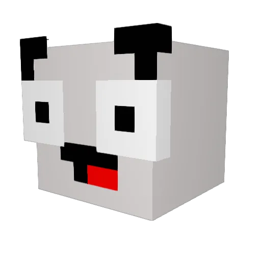 AKMU_WKMK Minecraft avatar head, 3D render