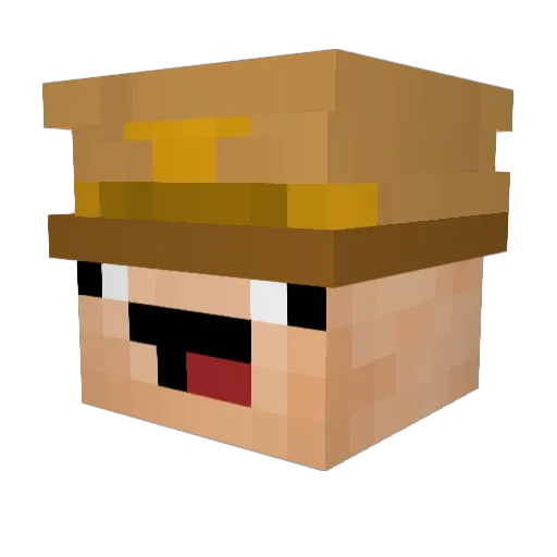 AKOfficialPL Minecraft avatar head, 3D render