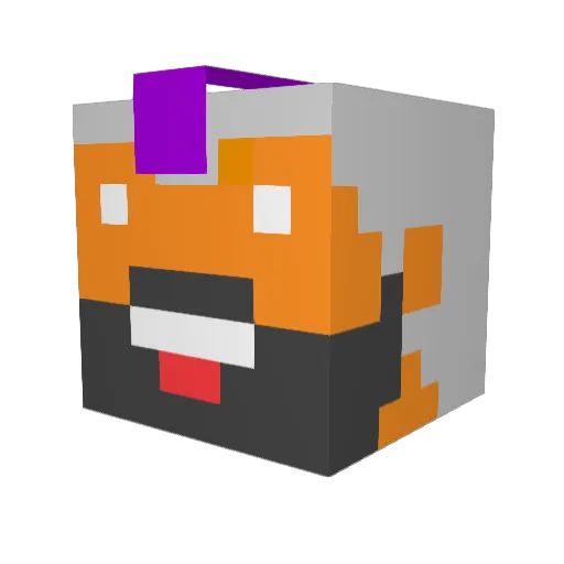 AKRATAS Minecraft avatar head, 3D render