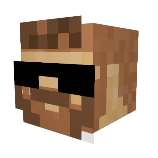 AKRISH Minecraft avatar head, 3D render