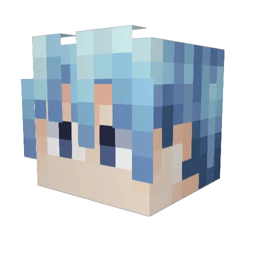 AKShaoZhan Minecraft avatar head, 3D render