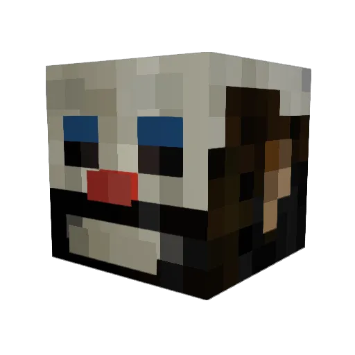 AKT_1 Minecraft avatar head, 3D render