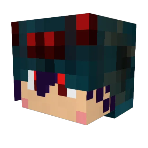 AKUTA Minecraft avatar head, 3D render