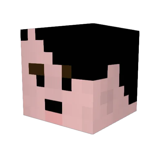 AKViking Minecraft avatar head, 3D render