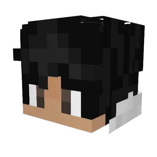 AK_742 Minecraft avatar head, 3D render