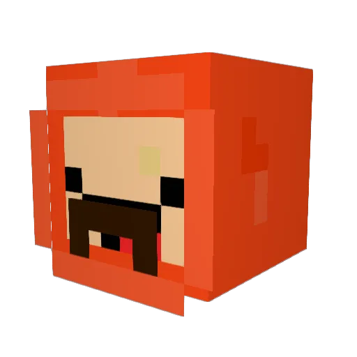 AK_Bot01 Minecraft avatar head, 3D render