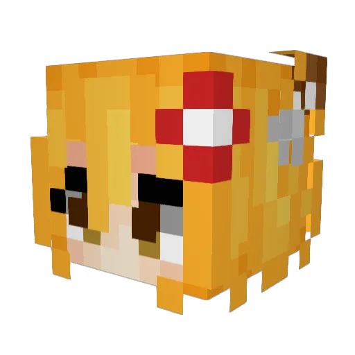 AK_Senko Minecraft avatar head, 3D render