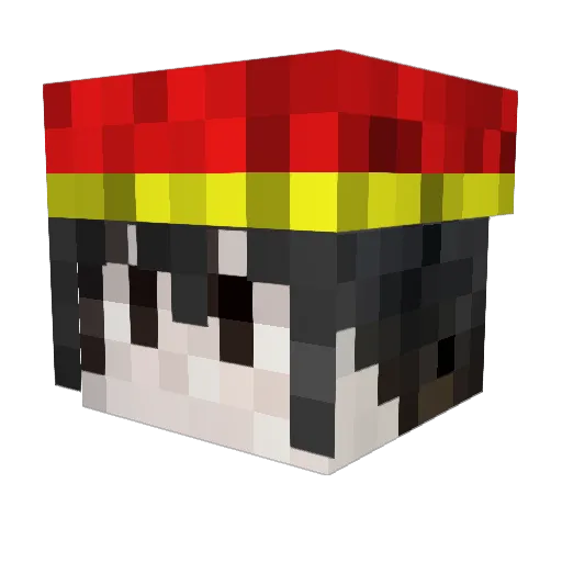 AK_nmsl Minecraft avatar head, 3D render