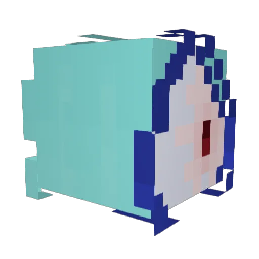 AKaaaaang Minecraft avatar head, 3D render