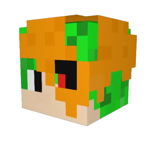 AKarrit Minecraft avatar head, 3D render