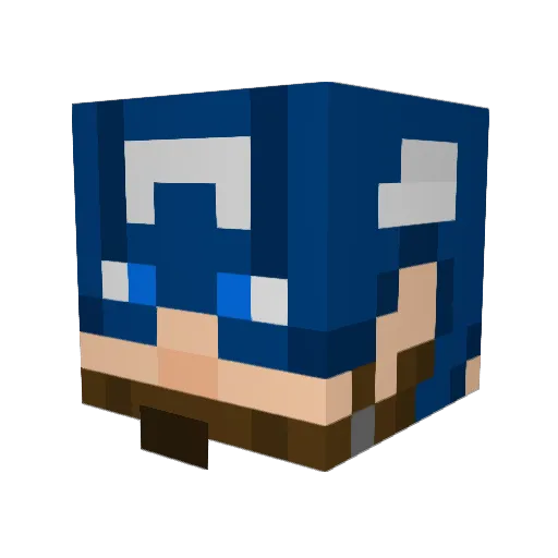 AKellett Minecraft avatar head, 3D render