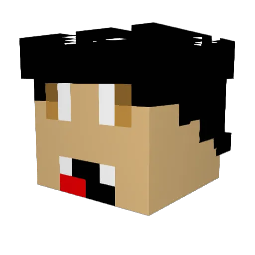 AKiryuun Minecraft avatar head, 3D render