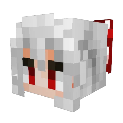 AKlYAMA Minecraft avatar head, 3D render