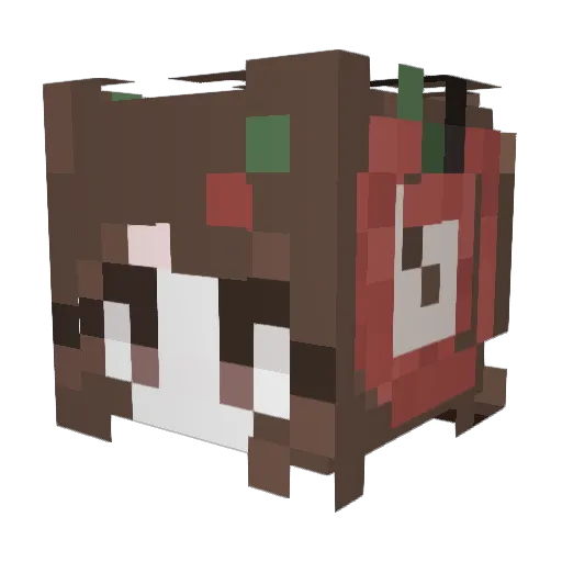 AKru1230 Minecraft avatar head, 3D render