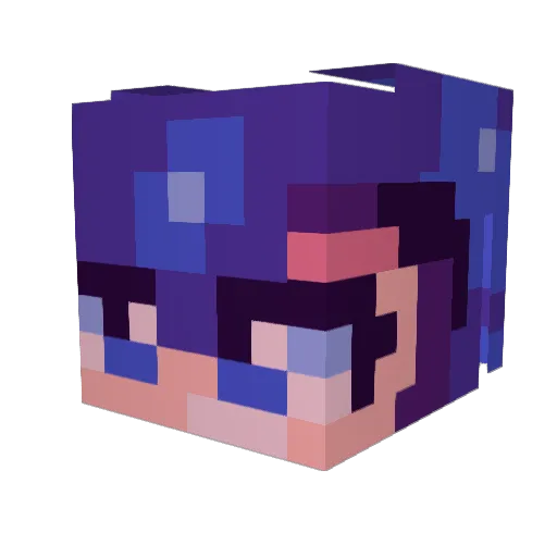 AKuST4 Minecraft avatar head, 3D render