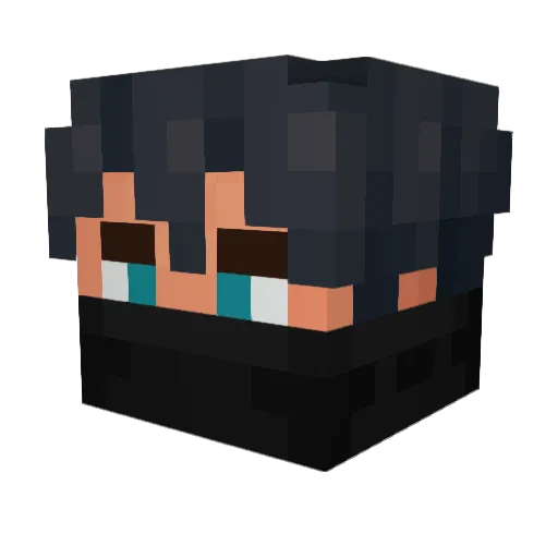 AKvNG Minecraft avatar head, 3D render
