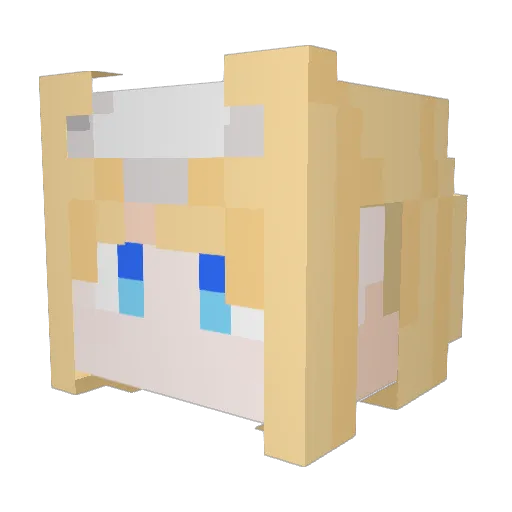 AL1CE_ Minecraft avatar head, 3D render