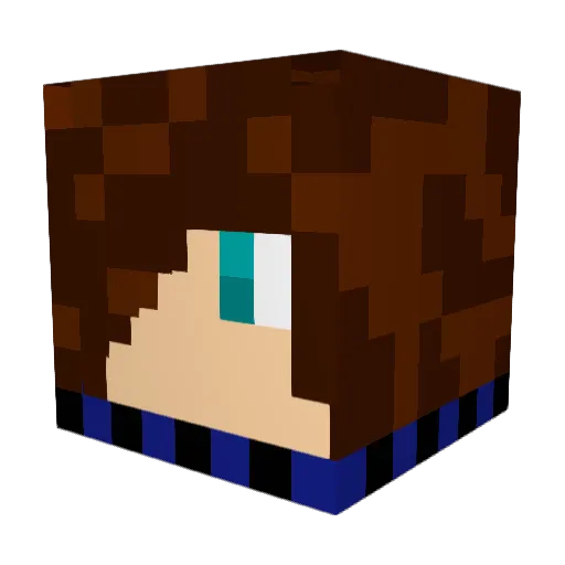 AL1X Minecraft avatar head, 3D render