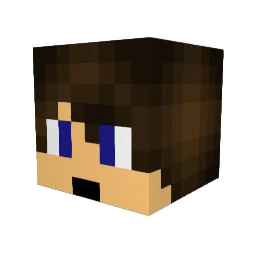 AL2538 Minecraft avatar head, 3D render