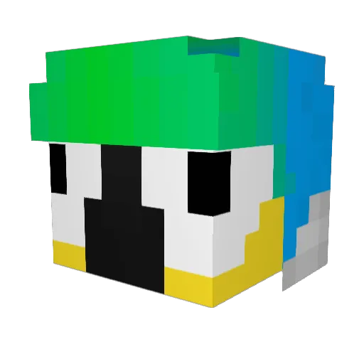 AL3OP Minecraft avatar head, 3D render