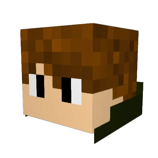 AL4N_G Minecraft avatar head, 3D render
