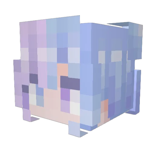 ALADIIA Minecraft avatar head, 3D render