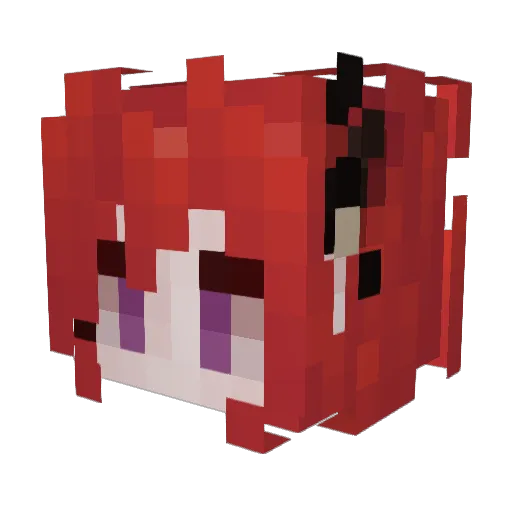ALAN117muyu Minecraft avatar head, 3D render