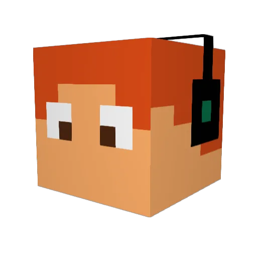 ALANZS Minecraft avatar head, 3D render