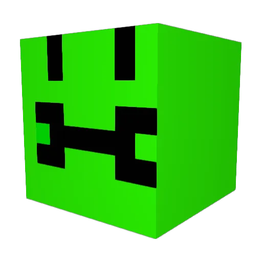 ALATTACK Minecraft avatar head, 3D render