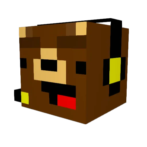 ALBASAM Minecraft avatar head, 3D render