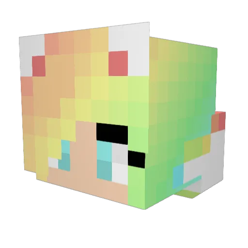 ALBCat Minecraft avatar head, 3D render