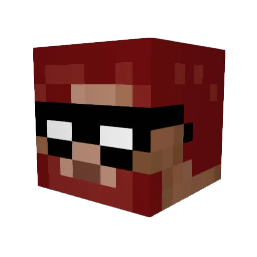 ALBEI2T Minecraft avatar head, 3D render