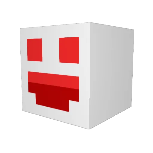 ALBINOSAURSS Minecraft avatar head, 3D render