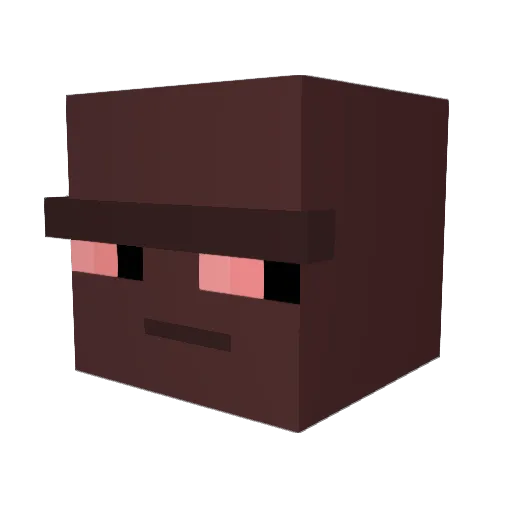 ALBOD Minecraft avatar head, 3D render