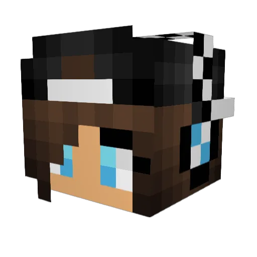 ALBYEAR Minecraft avatar head, 3D render