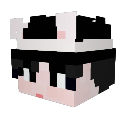 ALCA0126 Minecraft avatar head, 3D render